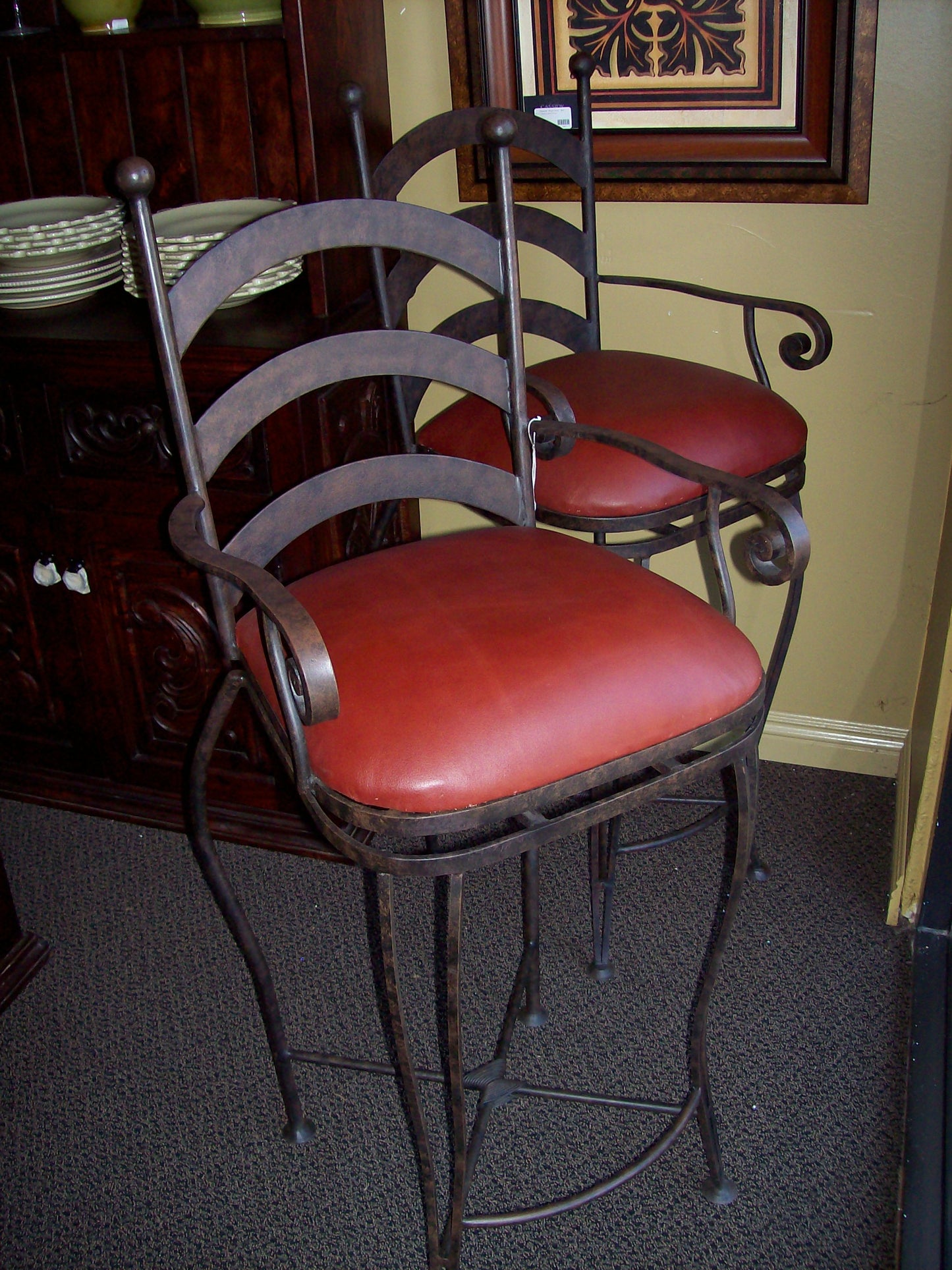 Guadalajara Barstool with Leather Seat