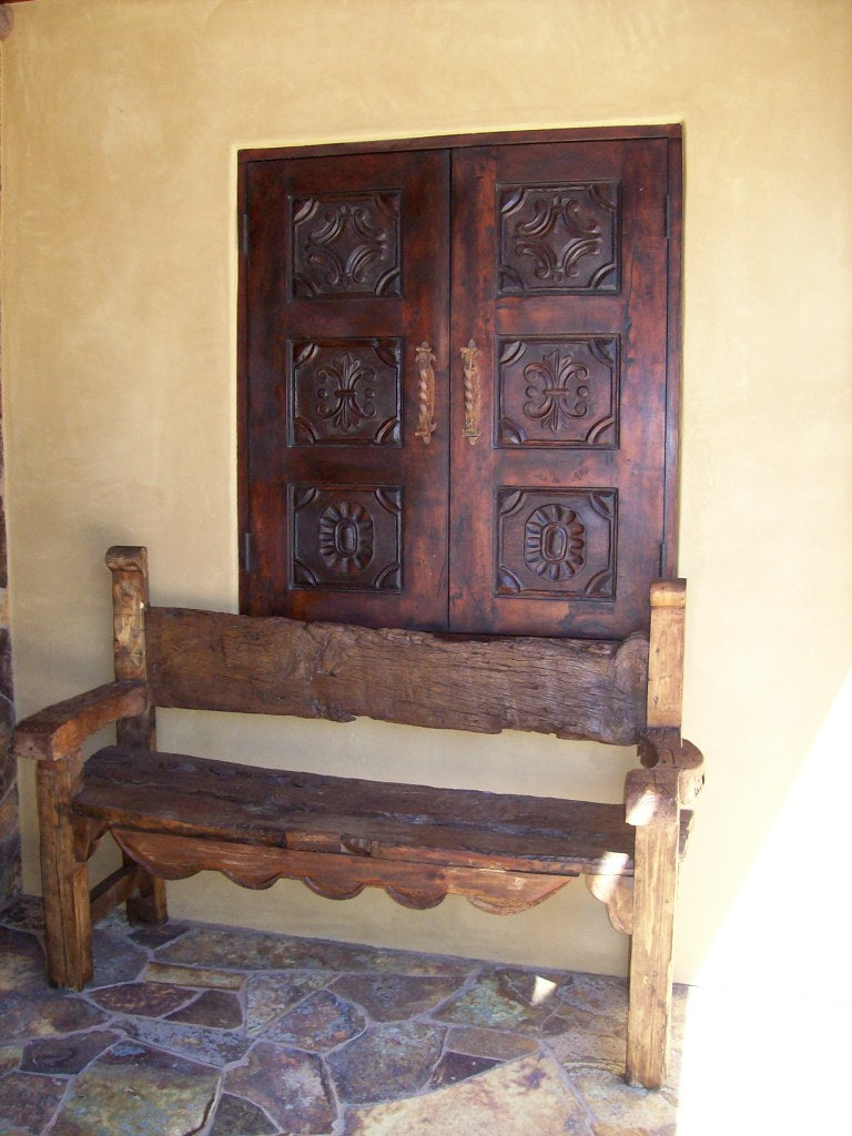 Handcarved Mesquite Wood Shutters