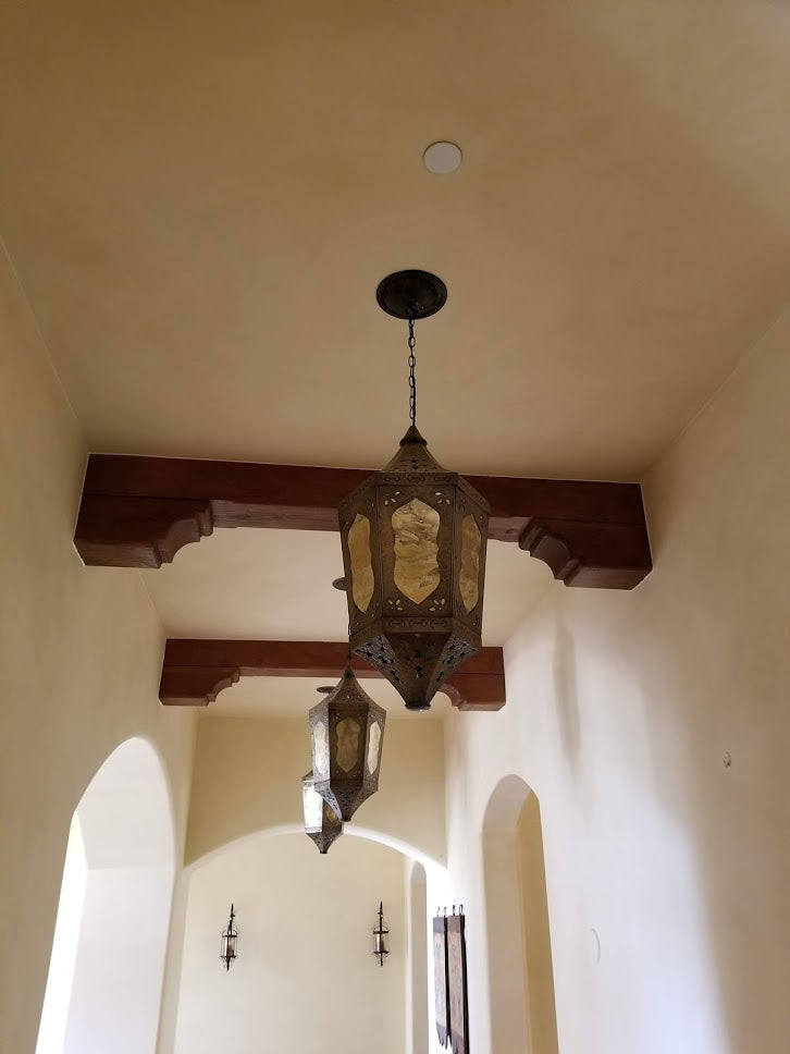 Aged Glass Moroccan Pendant Light