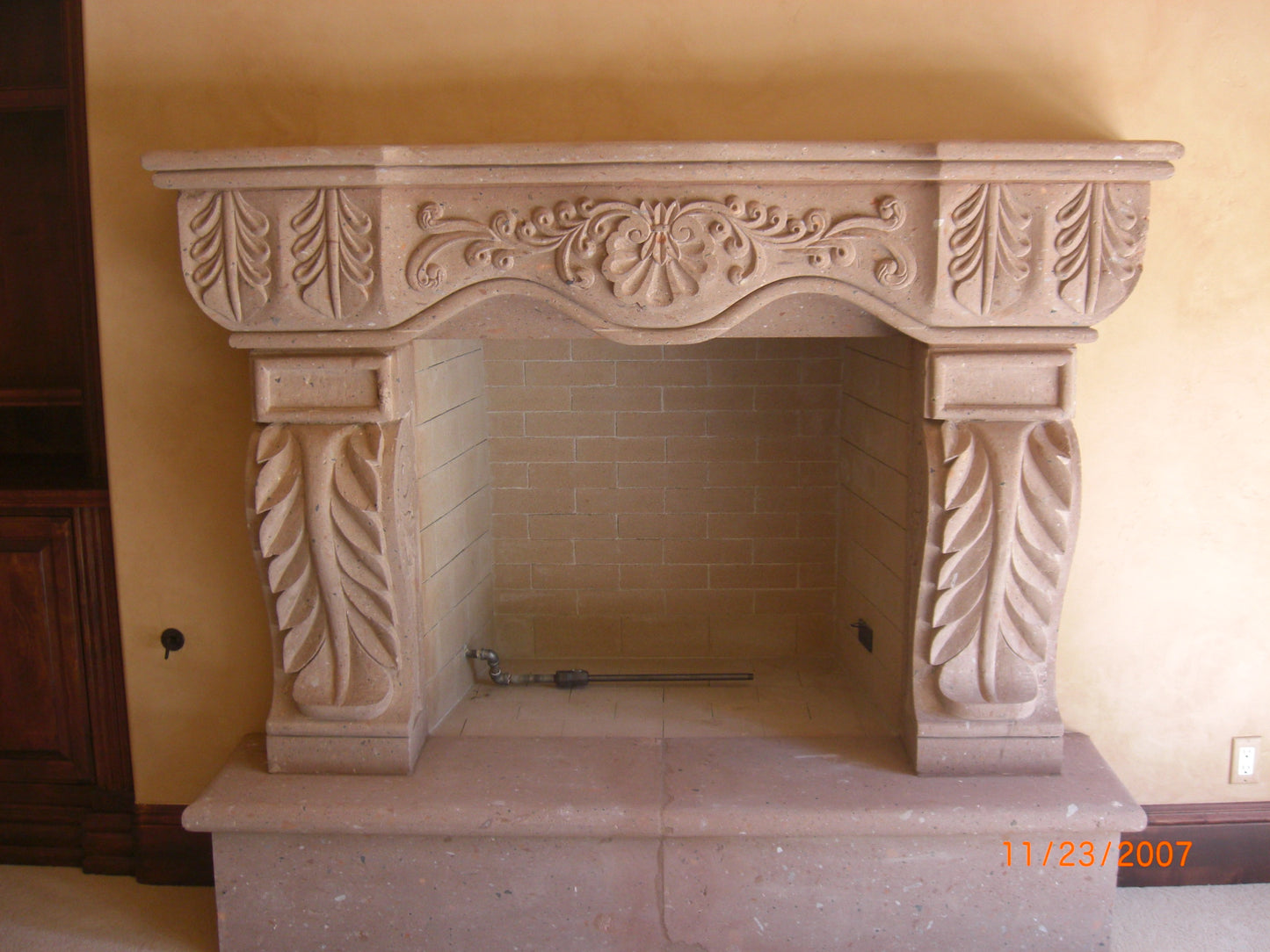Cantera Stone Fireplace