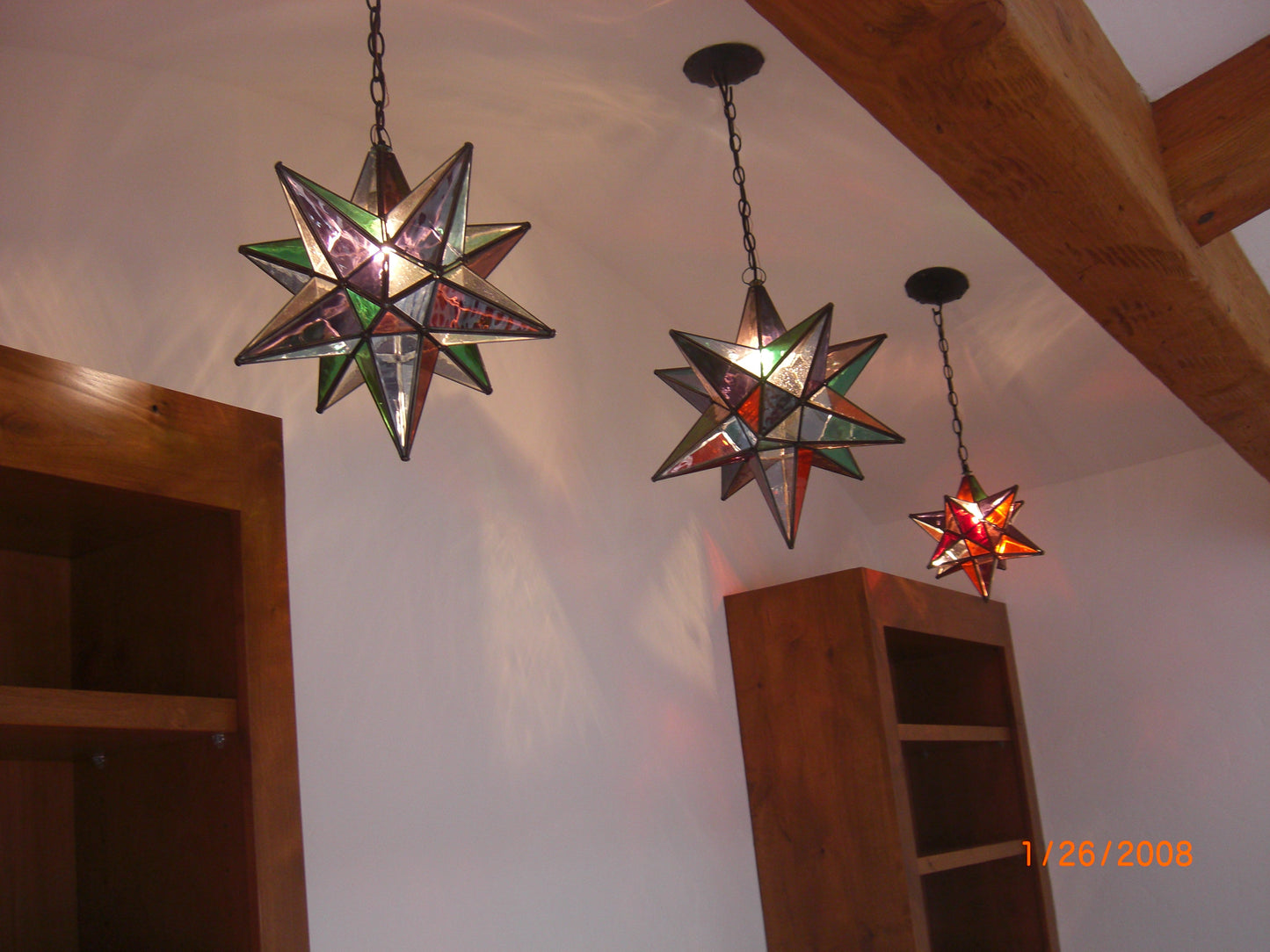 Colored Glass Star Pendant