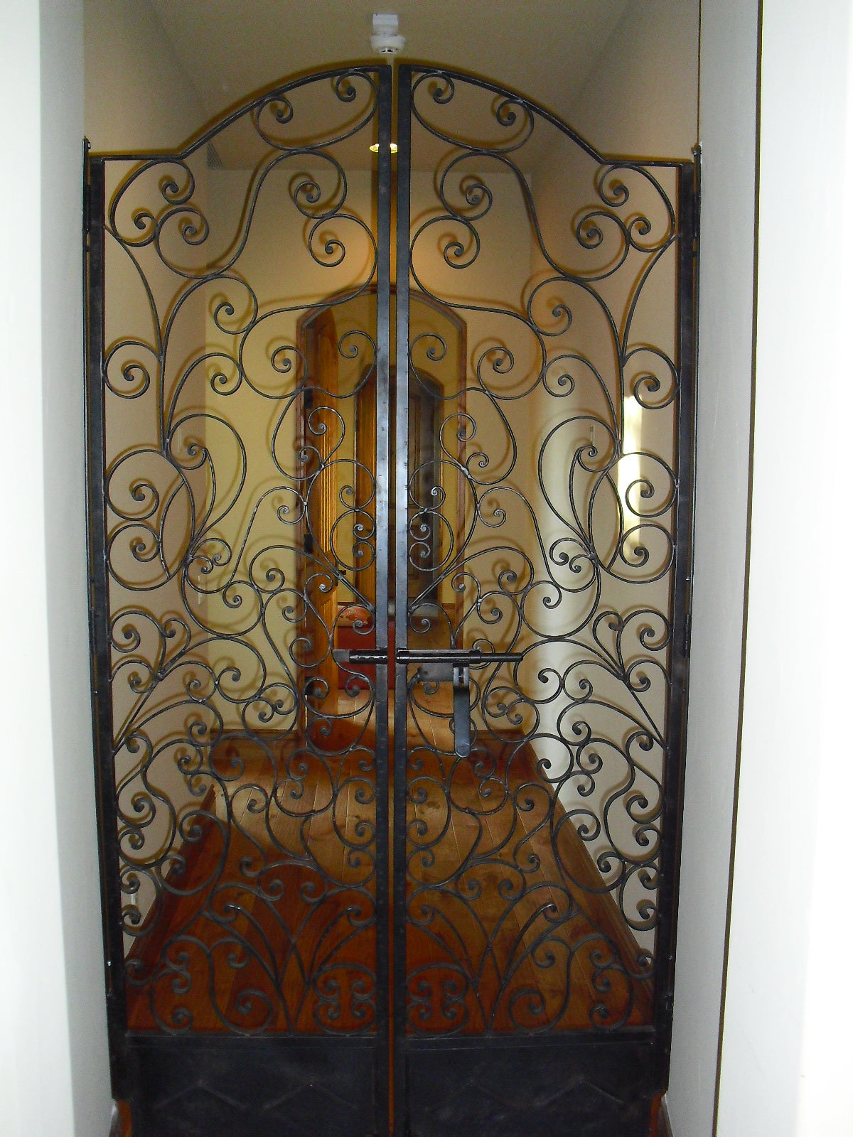 Iron Flat bar Interior scroll Gates - Custom Order Only