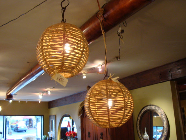 Rattan Basket Lights