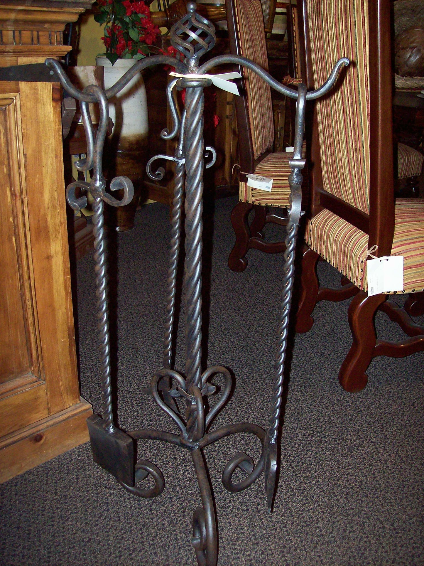 Twist Iron Fireplace Tools