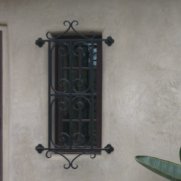 Rectangular Scroll Window Grate - Custom Order Only