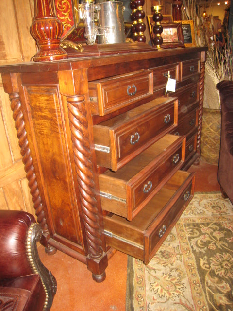 9-Drawer Mesquite Wood Dresser
