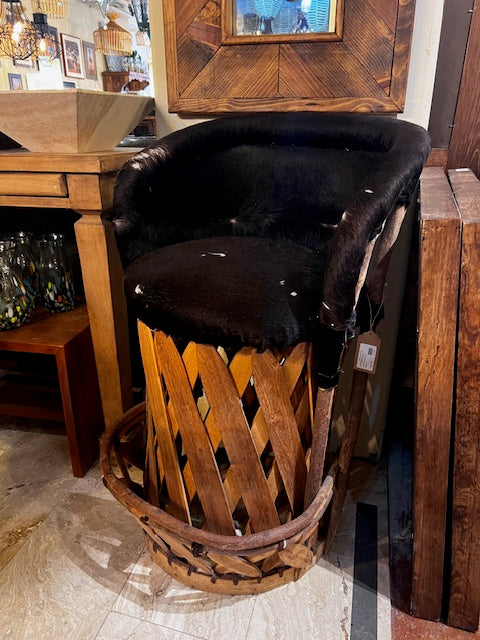 Equipale Cow Hide Barstool - Genuine Leather