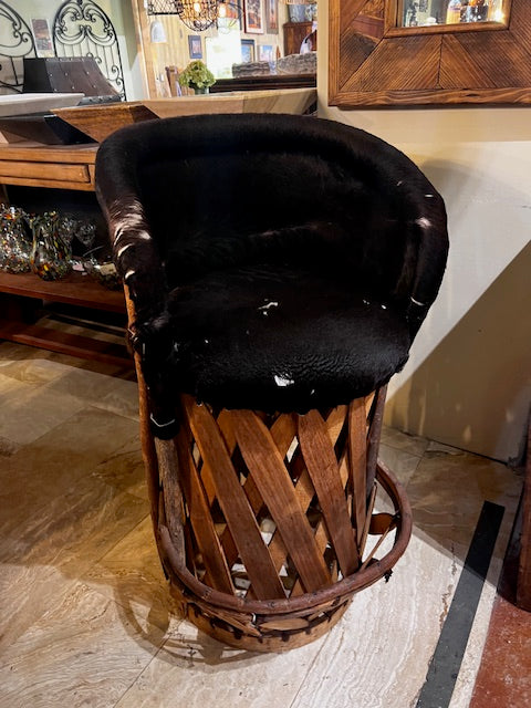 Equipale Cow Hide Barstool - Genuine Leather