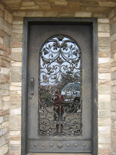 Iron and Glass Front Door