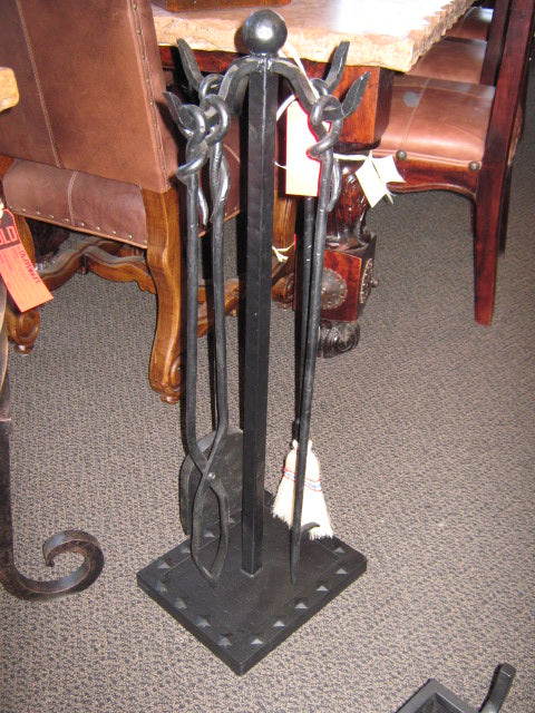 Hand Forged Iron Fireplace Tools