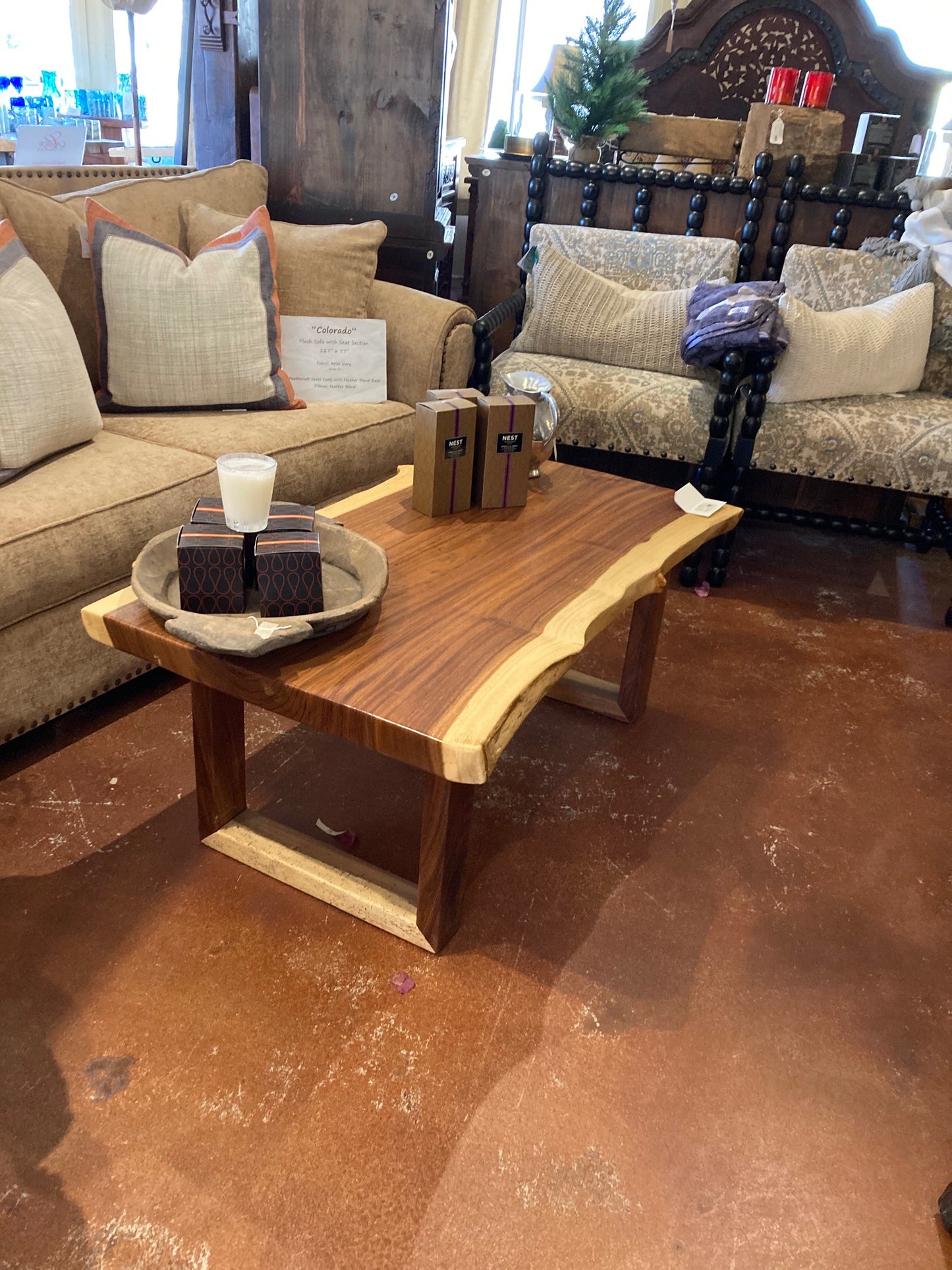 Live Edge Parota Wood Coffee Table