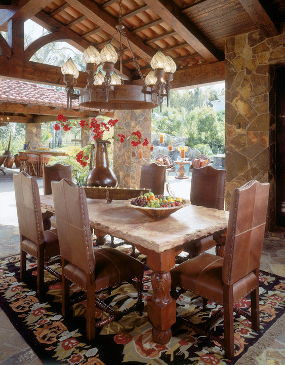 Double Torch Iron Chandelier