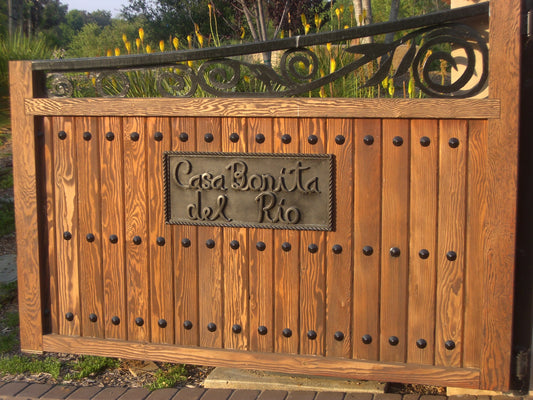 Wood and Iron Front Gate - Custom Order Only