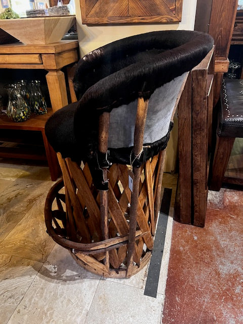 Equipale Cow Hide Barstool - Genuine Leather