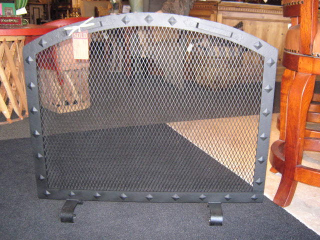 Geometric Fireplace Screen