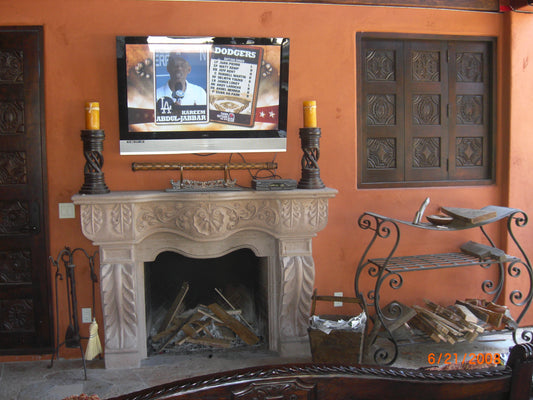 Pueblo Cantera Fireplace Surround